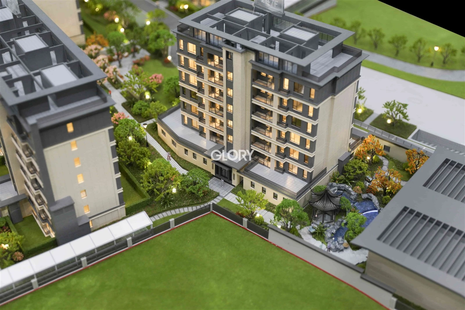 Illuminated Residential Model Illuminated Residential Model